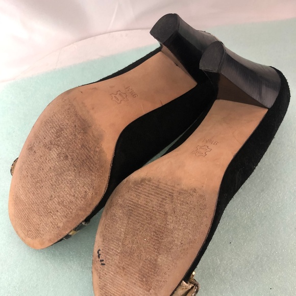 Women's Michael Kors Pumps Black Suede High Heels - Picture 6 of 8